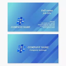 Justice Scale Attorney Lawyer Business Card Template