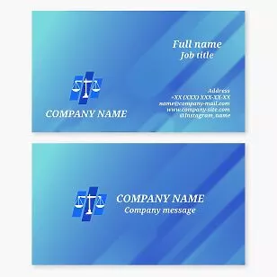 Justice Scale Attorney Lawyer Business Card Template