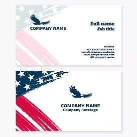 Patriotic Eagle Business Card Template