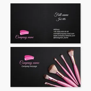 Business card template. Makeup studio.