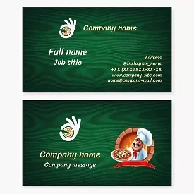 Pizza business card template