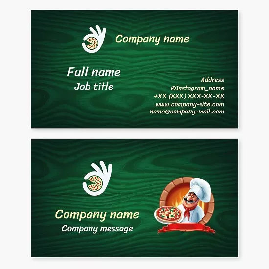 Pizza business card template