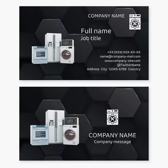 Business card template Home appliance repair