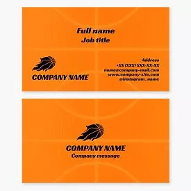 Basketball Themed Business Card Template