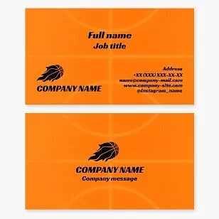 Basketball Themed Business Card Template