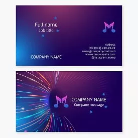 Stunning Music Note Business Card Template