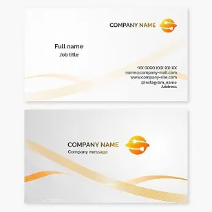 Business card template. Saturn. Electrical products. Electrician. Electrical plug and socket.