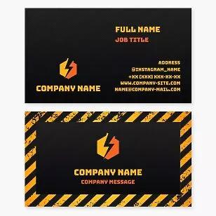 Construction Business Card Template