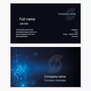 Black and Blue Business card