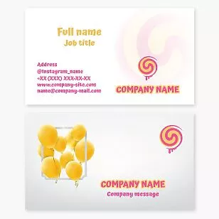 Lollipop Logo | Candy Shop Business Card Template