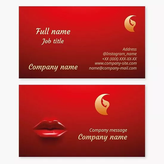 Beauty Industry Business Card Template