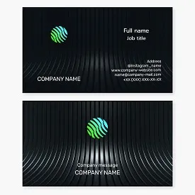 Abstract business card template. Sliced ​​circle. Parts of a whole. Marketing. A complete company. The road to heights. Asset growth.