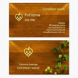 Brown Wood Texture Business Card Template