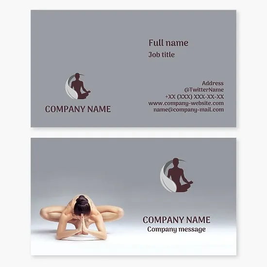 Pilates Yoga Instructor Business Card Template