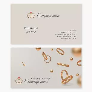 Wedding Rings | Jeweler Jewelry Business Card Template