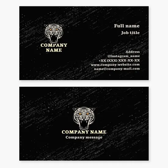 Tiger Logo Business Card Template