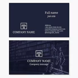 Law Firm Pillar Logo Business Card Template