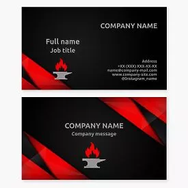 Professional Blacksmith Business Card Template