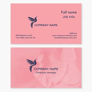Hummingbird Business Card Template