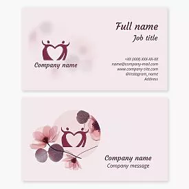 Heart Shaped Love Logo Business Card