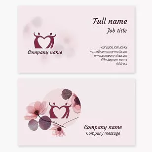 Heart Shaped Love Logo Business Card