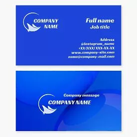 Manta Ray Fish Logo Business Card