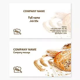 Bread Bakery Business Card Template