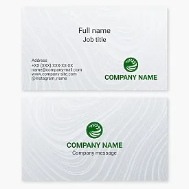 Business card template. Agricultural company.