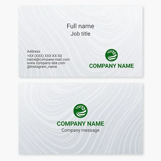 Business card template. Agricultural company.