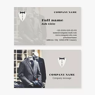 Men's Formal Wear Business Card