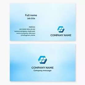 Hexagon Window Design Business Card Template