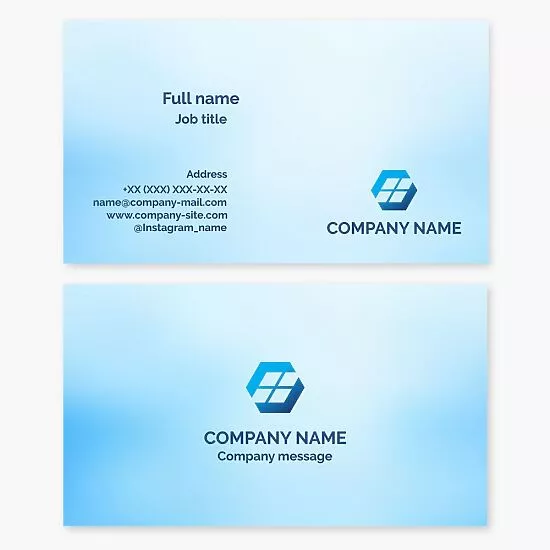 Hexagon Window Design Business Card Template