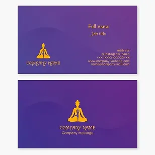 Business card template. Buddhist religion. Buddha.