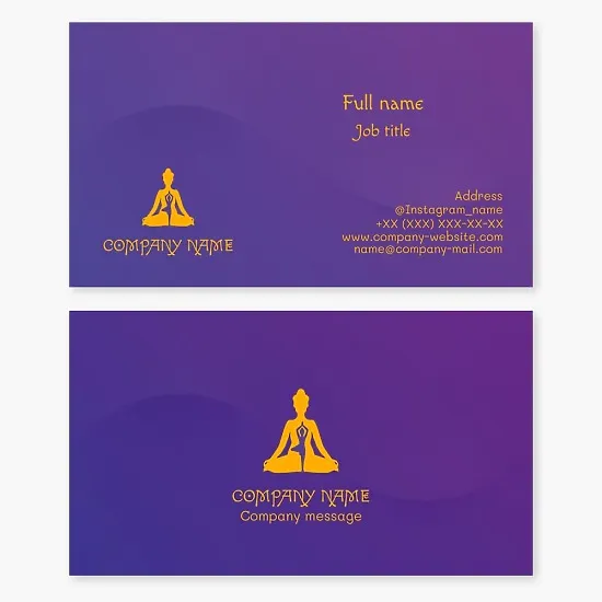 Business card template. Buddhist religion. Buddha.
