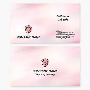 Elegant Pink Rose Beauty Business Card Template