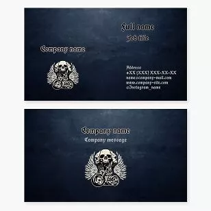 Skull Biker Business Card Template