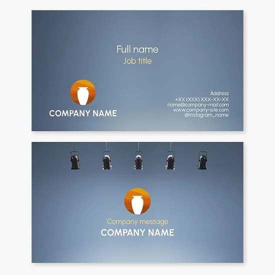 Business card template. Art gallery. Museum, foundation. Art. History, traditions, preservation and cultural heritage, archeology.