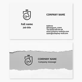Business card template. Stable. Horse riding. Hippotherapy. Horseback riding. Rehabilitation of the psycho-emotional state of a person.