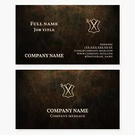 Leather Business Card Template