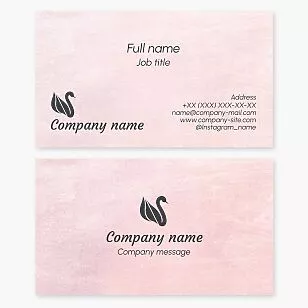 Swan Logo Business Card Template