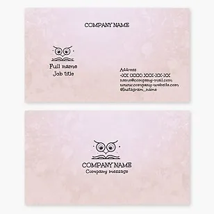 Reading Owl Logo | Bookstore | Library | Kids-themed Business Card Template