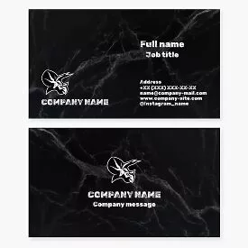 Triceratops Logo | Black & White Business Card