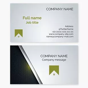 Business Card Template with Home Logo