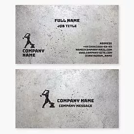 Blacksmith Forging Metal Business Card Template