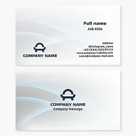 Business card template. Armchair. Upholstered furniture production and repair.