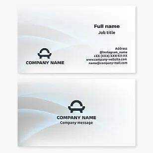 Business card template. Armchair. Upholstered furniture production and repair.