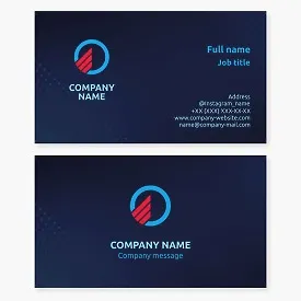 Business card template “Wing. Letter O"