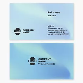 Business card template with a bridge logo. City cleaning services. Urban design. Infrastructure company.