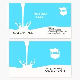 Milk Themed Business Card Template