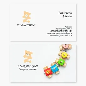 Toy store business card template.